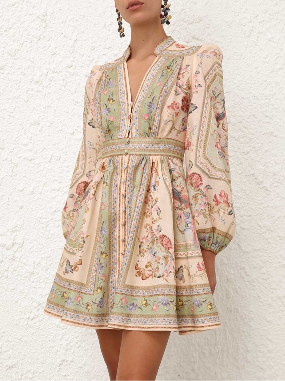 Zimmerman Roselight Plunge Mini Dress Size0 - Picture 7 of 7